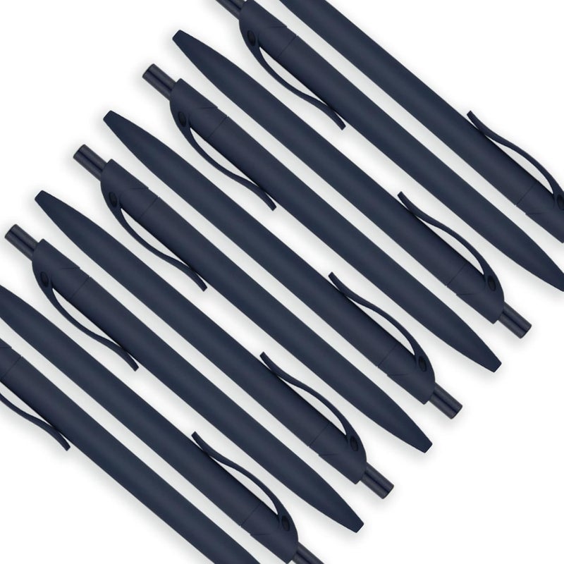 deegtran 100 Pack No Bleed Blue Barrel Click Pens, Wholesale Retractable Ballpoint Pens, Medium Point, Smooth Ink, 1.0MM Black Ink - Image 4
